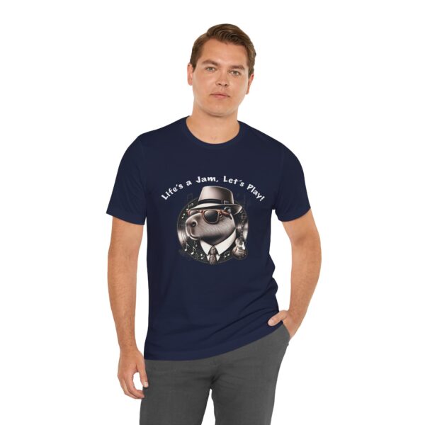 Unisex Jersey Short Sleeve Tee with Adorable Capybara Design – Soft and Stylish T-Shirt