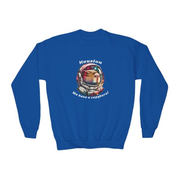 Youth Crewneck Sweatshirt with Adorable Capybara Design – Cozy and Fun for Everyday Wear