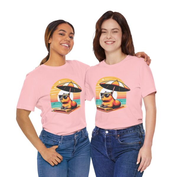Unisex Jersey Short Sleeve Tee with Adorable Capybara Design – Soft and Stylish T-Shirt