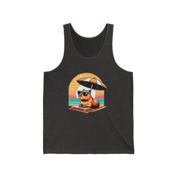 Unisex Jersey Tank Top with Cute Capybara Design – Perfect for Summer Style
