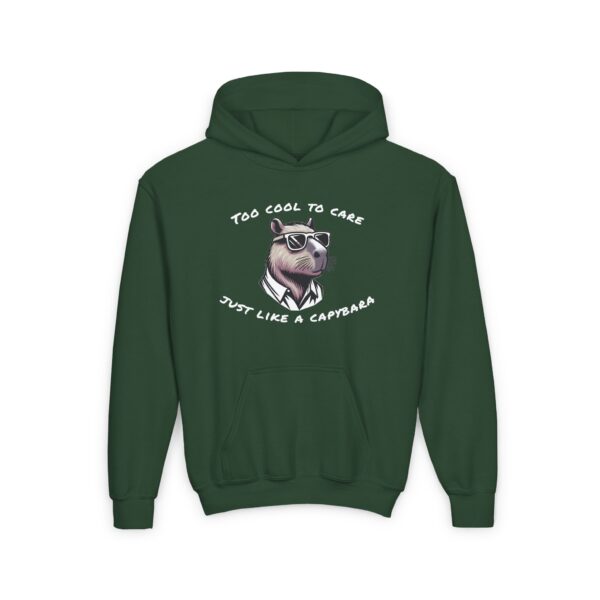 Youth Heavy Blend Hooded Sweatshirt with Cute Capybara Design – Warm, Cozy, and Perfect for Kids