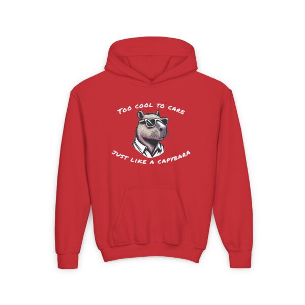 Youth Heavy Blend Hooded Sweatshirt with Cute Capybara Design – Warm, Cozy, and Perfect for Kids