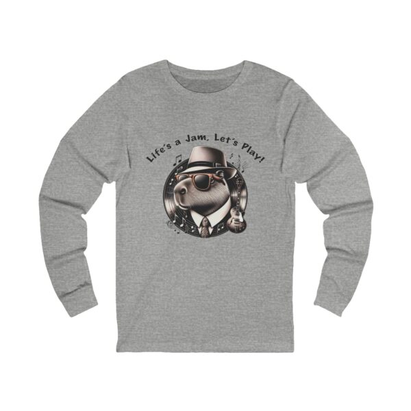 Unisex Jersey Long Sleeve Tee with Unique Capybara Design – Comfortable and Stylish Top