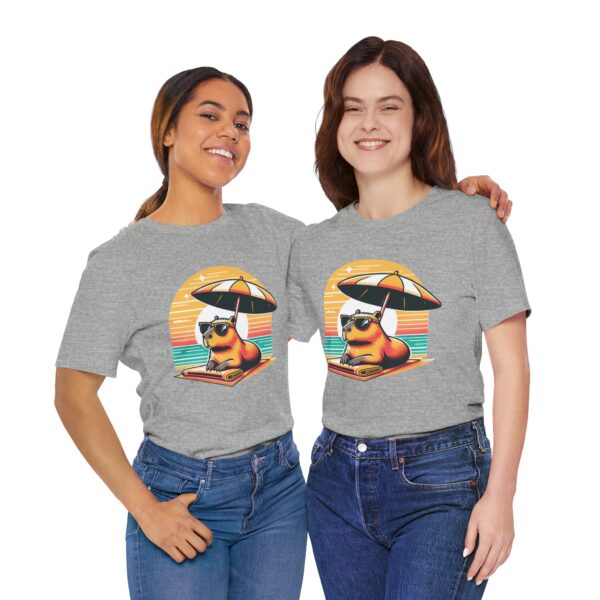 Unisex Jersey Short Sleeve Tee with Adorable Capybara Design – Soft and Stylish T-Shirt