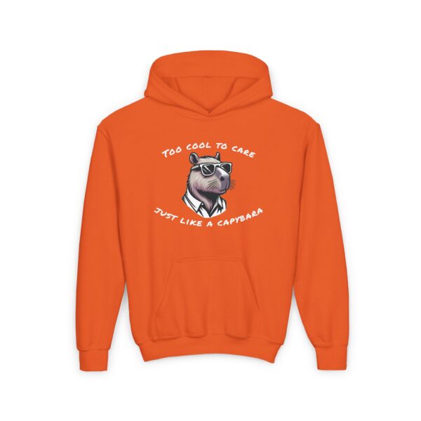 Youth Heavy Blend Hooded Sweatshirt with Cute Capybara Design – Warm, Cozy, and Perfect for Kids