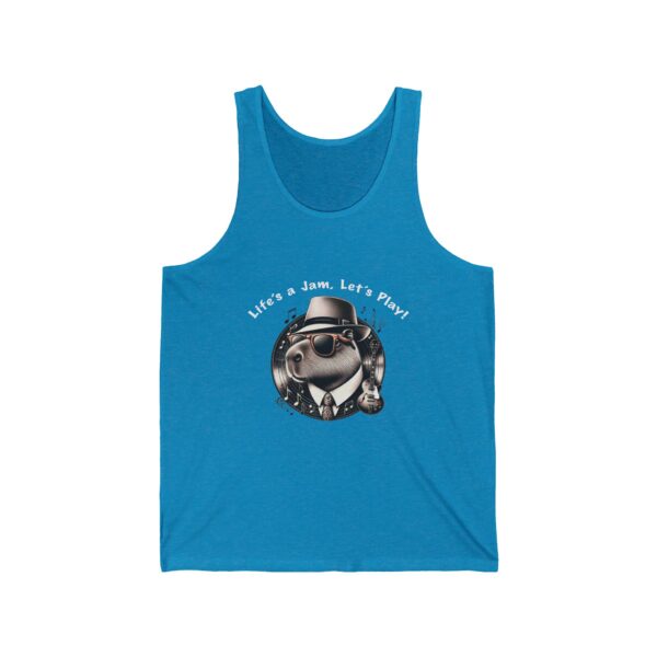 Unisex Jersey Tank Top with Cute Capybara Design – Perfect for Summer Style