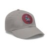 Dad Hat with Leather Patch (Round) - Capybara design