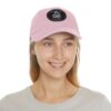 Dad Hat with Leather Patch (Round) - Capybara design