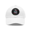 Dad Hat with Leather Patch (Round) - Capybara design