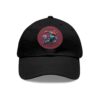 Dad Hat with Leather Patch (Round) - Capybara design