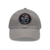 Dad Hat with Leather Patch (Round) - Capybara design
