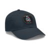 Dad Hat with Leather Patch (Round) - Capybara design