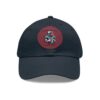 Dad Hat with Leather Patch (Round) - Capybara design