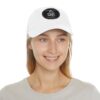 Dad Hat with Leather Patch (Round) - Capybara design
