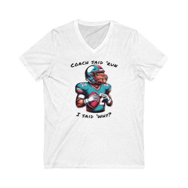 Unisex Short Sleeve V-Neck T-Shirt with Cute Capybara Design – Comfortable Casual Wear