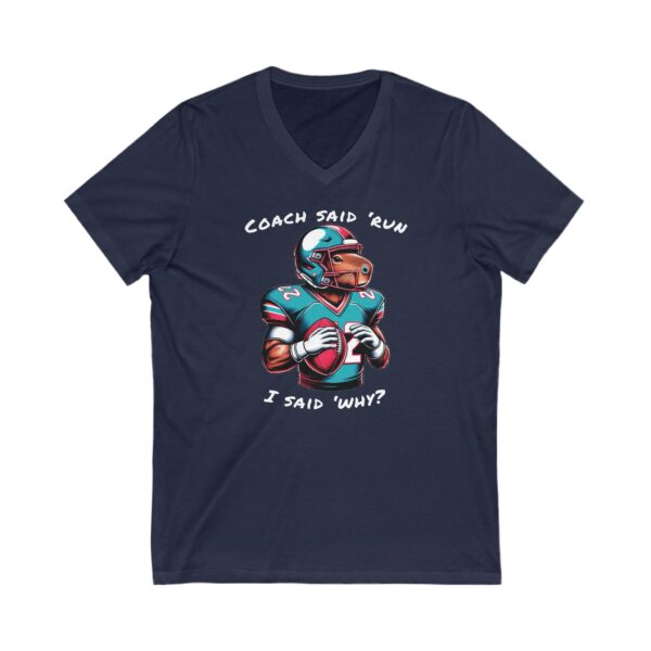 Unisex Short Sleeve V-Neck T-Shirt with Cute Capybara Design – Comfortable Casual Wear