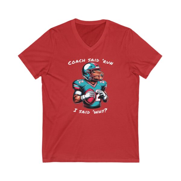 Unisex Short Sleeve V-Neck T-Shirt with Cute Capybara Design – Comfortable Casual Wear