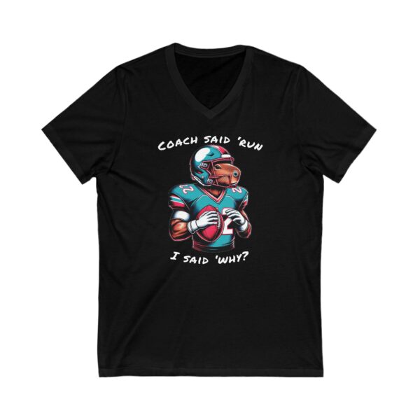 Unisex Short Sleeve V-Neck T-Shirt with Cute Capybara Design – Comfortable Casual Wear