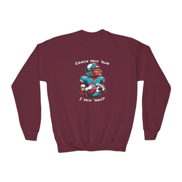 Youth Crewneck Sweatshirt with Adorable Capybara Design – Cozy and Fun for Everyday Wear