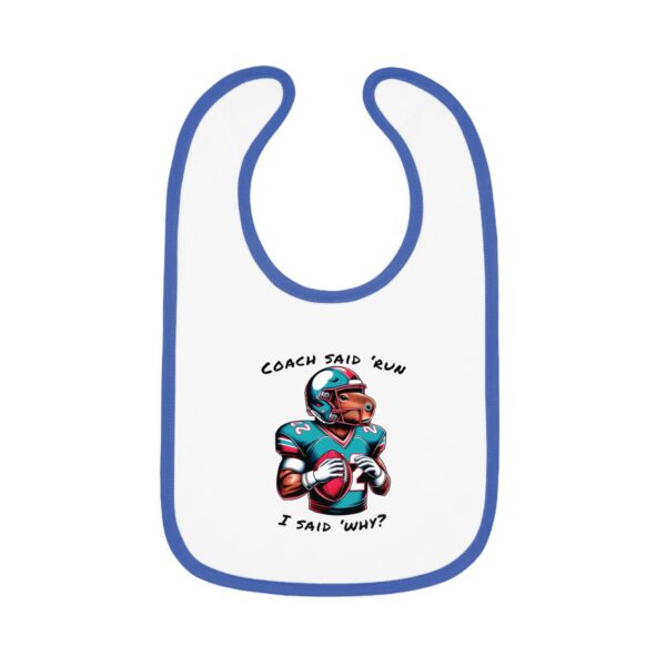 Baby Contrast Trim Jersey Bib with Adorable Capybara Design – Soft, Stylish, and Perfect for Messy Mealtime