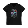 Unisex Short Sleeve V-Neck T-Shirt with Cute Capybara Design – Comfortable Casual Wear