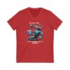 Unisex Short Sleeve V-Neck T-Shirt with Cute Capybara Design – Comfortable Casual Wear