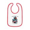 Baby Contrast Trim Jersey Bib with Adorable Capybara Design – Soft, Stylish, and Perfect for Messy Mealtime
