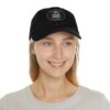 Dad Hat with Leather Patch (Round) - Capybara design