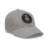 Dad Hat with Leather Patch (Round) - Capybara design
