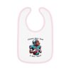 Baby Contrast Trim Jersey Bib with Adorable Capybara Design – Soft, Stylish, and Perfect for Messy Mealtime