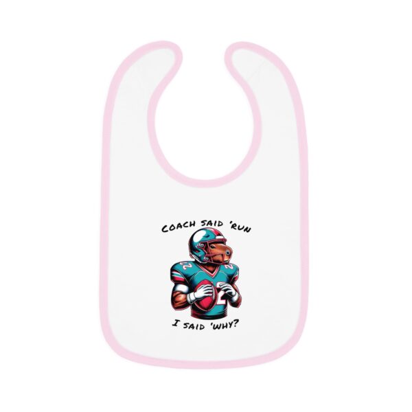 Baby Contrast Trim Jersey Bib with Adorable Capybara Design – Soft, Stylish, and Perfect for Messy Mealtime