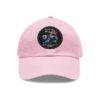 Dad Hat with Leather Patch (Round) - Capybara design