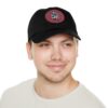 Dad Hat with Leather Patch (Round) - Capybara design