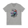 Unisex Short Sleeve V-Neck T-Shirt with Cute Capybara Design – Comfortable Casual Wear