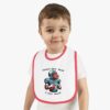 Baby Contrast Trim Jersey Bib with Adorable Capybara Design – Soft, Stylish, and Perfect for Messy Mealtime
