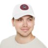 Dad Hat with Leather Patch (Round) - Capybara design