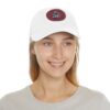 Dad Hat with Leather Patch (Round) - Capybara design