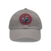 Dad Hat with Leather Patch (Round) - Capybara design
