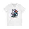 Unisex Short Sleeve V-Neck T-Shirt with Cute Capybara Design – Comfortable Casual Wear