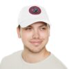 Dad Hat with Leather Patch (Round) - Capybara design