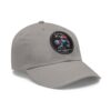 Dad Hat with Leather Patch (Round) - Capybara design