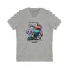 Unisex Short Sleeve V-Neck T-Shirt with Cute Capybara Design – Comfortable Casual Wear