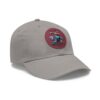 Dad Hat with Leather Patch (Round) - Capybara design