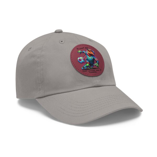 Dad Hat with Leather Patch (Round) - Capybara design