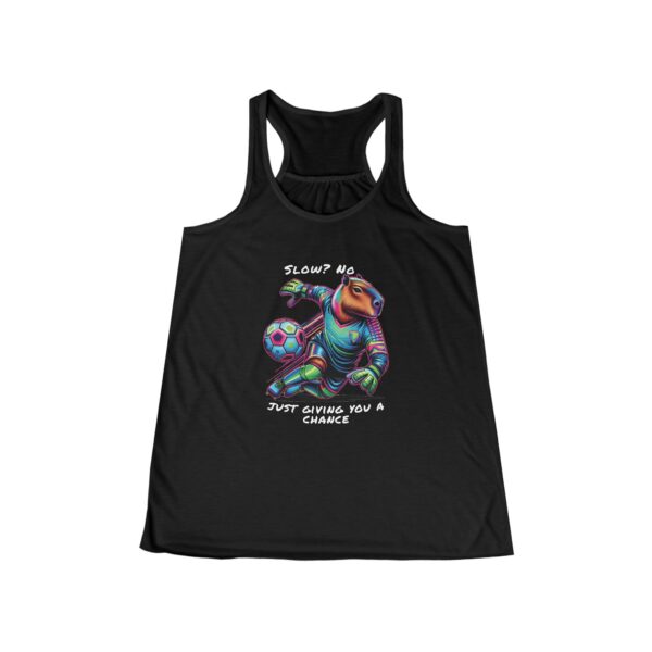 Womens Flowy Racerback Tank with Adorable Capybara Design – Lightweight, Stylish, and Fun for Summer