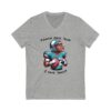 Unisex Short Sleeve V-Neck T-Shirt with Cute Capybara Design – Comfortable Casual Wear