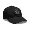 Dad Hat with Leather Patch (Round) - Capybara design