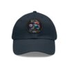 Dad Hat with Leather Patch (Round) - Capybara design