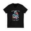 Unisex Short Sleeve V-Neck T-Shirt with Cute Capybara Design – Comfortable Casual Wear