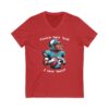 Unisex Short Sleeve V-Neck T-Shirt with Cute Capybara Design – Comfortable Casual Wear
